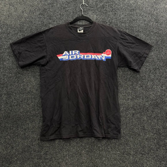 Jordan Other - Vintage Air Jordan T Shirt Mens Medium Black Red Blue Logo 90s 2000s Jumpman Tee